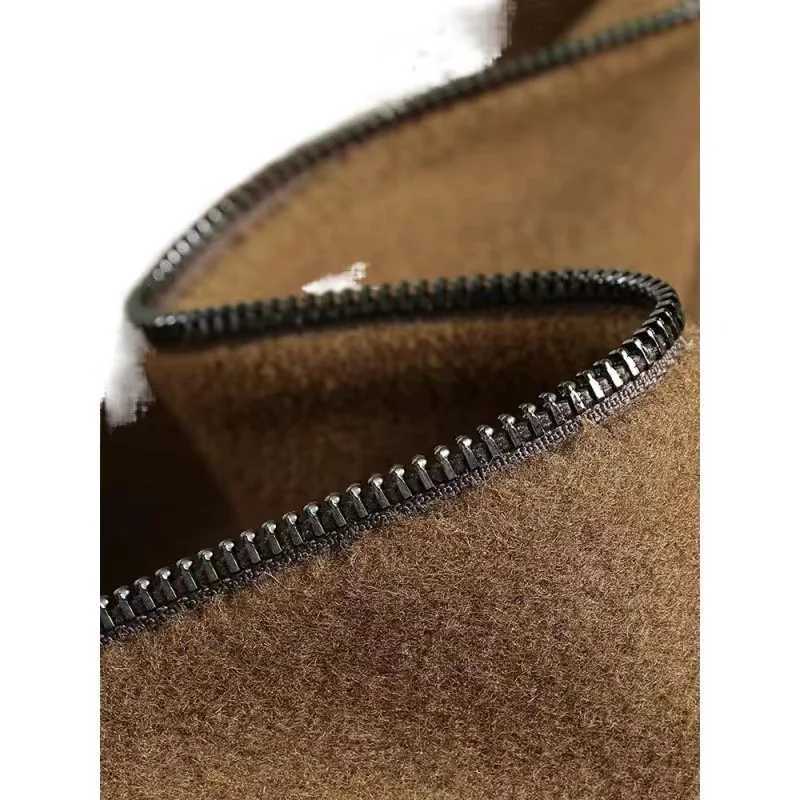 Men's Wool Blends 2024 Autumn/Winter New Korean Mens Wool Coat Business and Leisure Thick Warm Collar Short Sleeve Casual Edition Wool Coat J2408