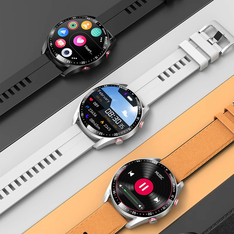 ECGPPG Bluetooth Call Smart Watch Mens Laser Health Blood Pressure Fitness Sports Watch Mens Sports Waterproof Smart WatchBox 240919
