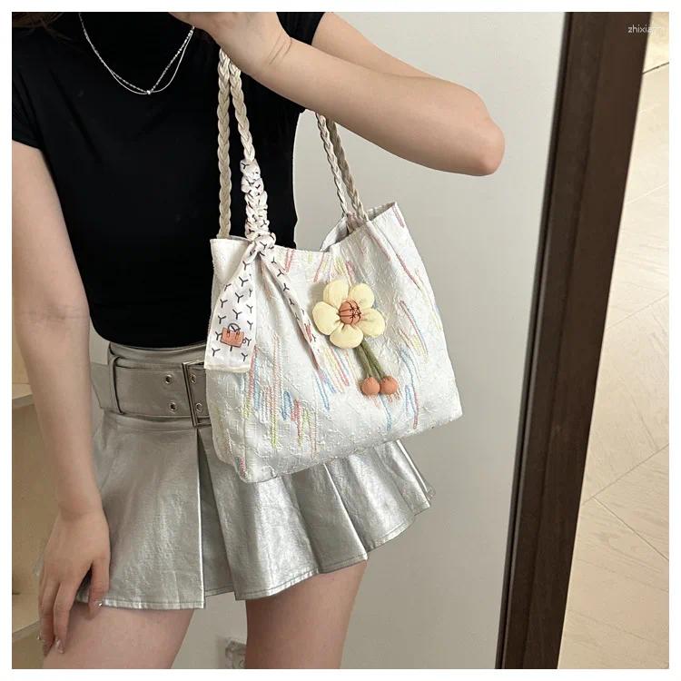 2025 NEW Shoulder Bags wer Pattern Casual Fashion Bag For Women Shopper Handbags Environmental Storage Reusable Tote School Girl fashionable item zhan
