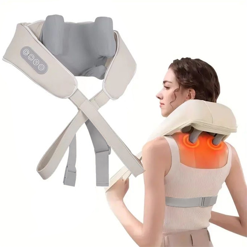 Neck massager low heat back and shoulder massager area coverage biomimetic knee wireless massage 240919