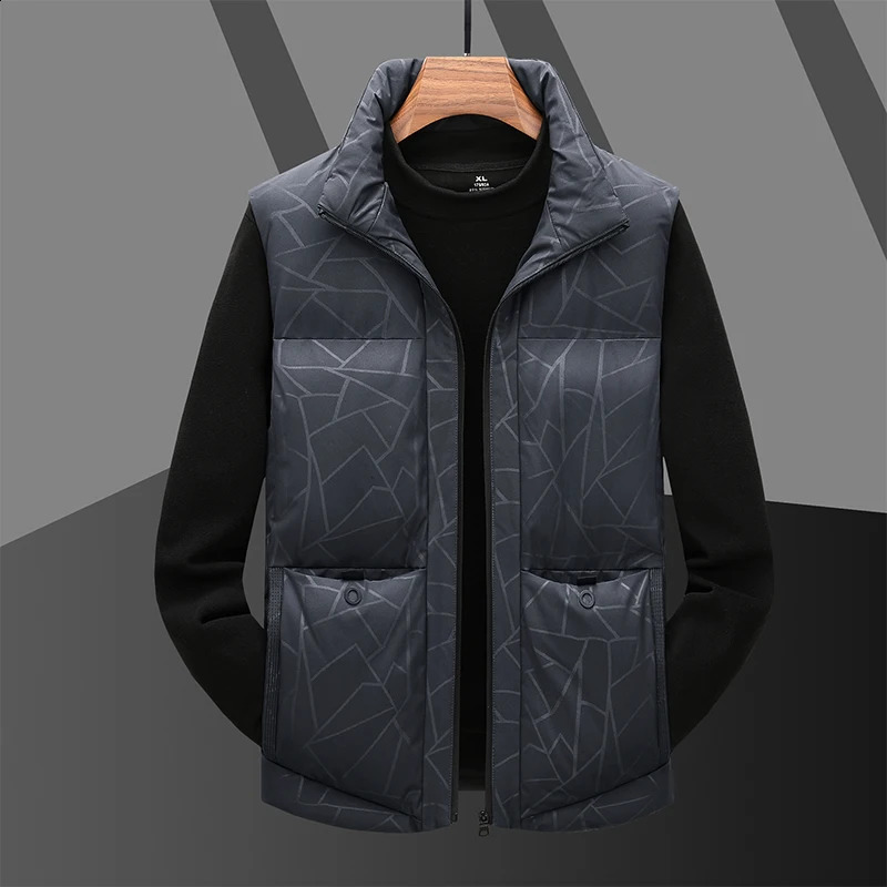 Men Clothing Waistcoat Sleeveless Coat Man Winter Warn Vests Mens Hood Vest Down Vests Men Sleeveless Jacket Vests 240912