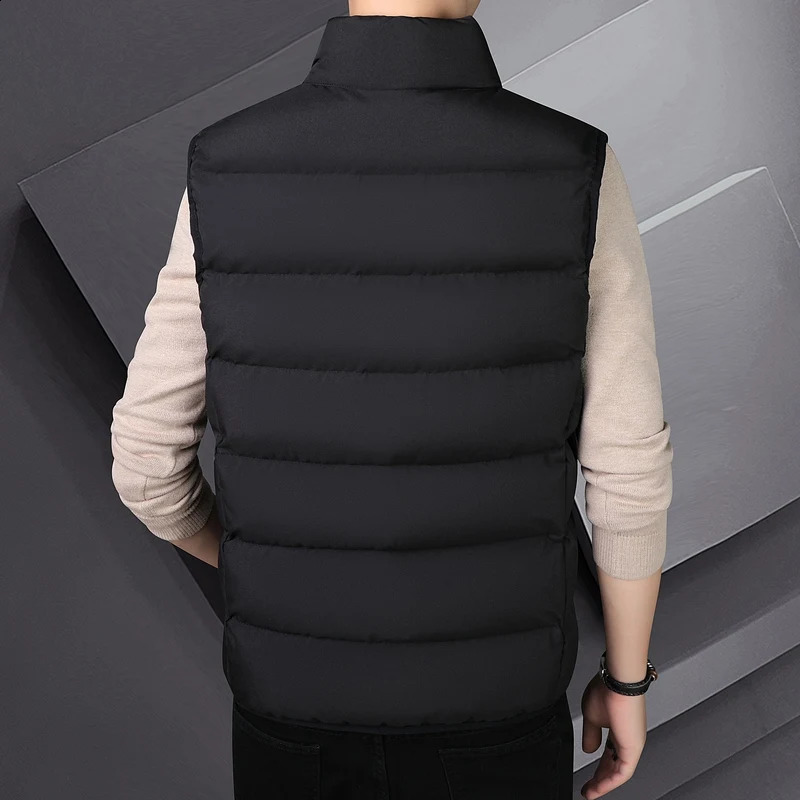 Casual Down Cotton MenS Spring And Autumn And Winter Korean Version Trend Wear A Vest Warm Shoulder Coat Boy 240912