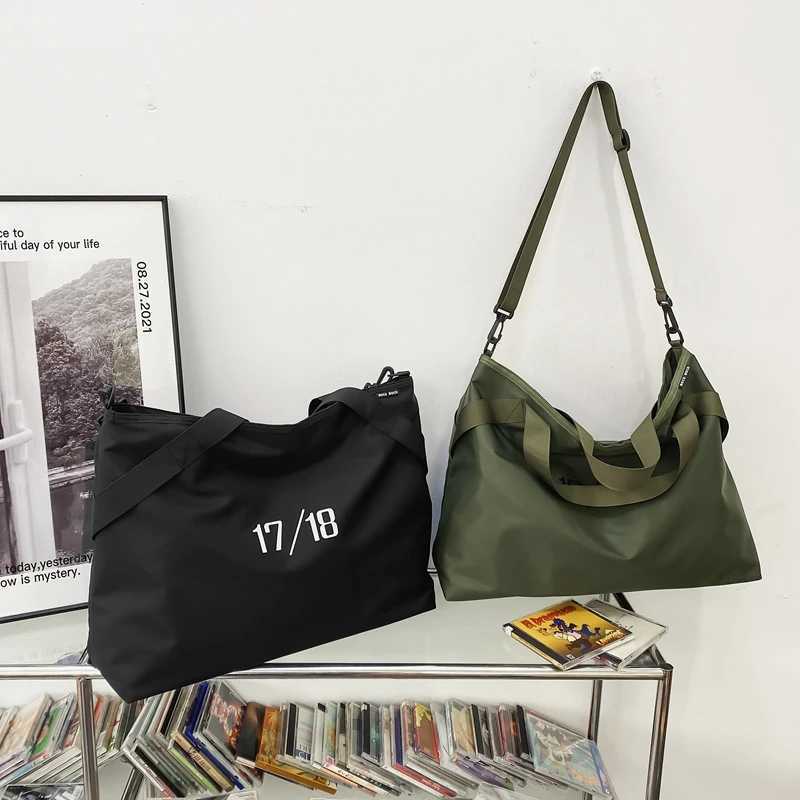 CMM Tiptoegirls Anti Tear Nylon Large Totes Bag for Women Simple Leisure Shoulder Solid Black Green Lady Messenger Handbags 240919