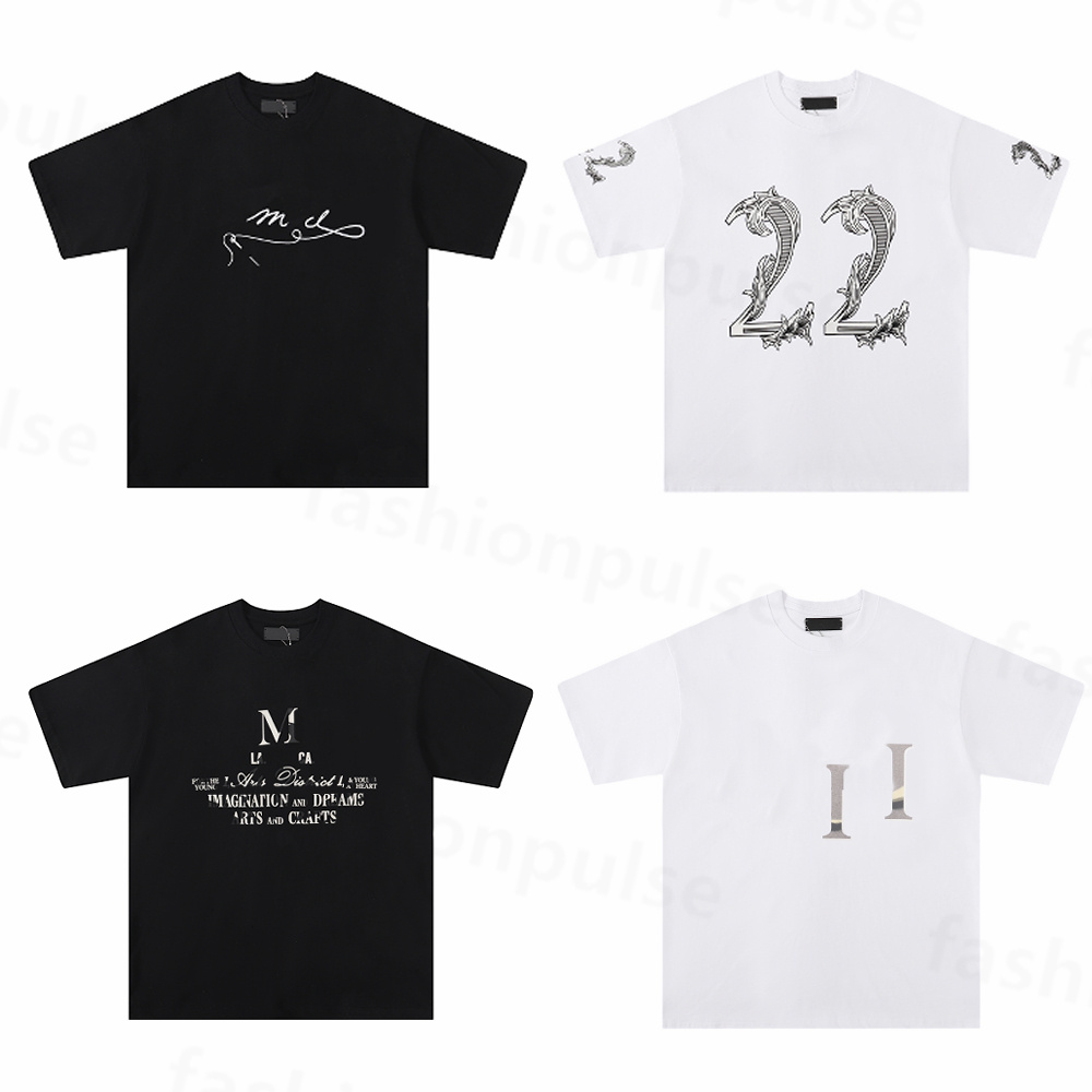 Men's Designer Luxury Streetwear Hip Hop Casual Tee - Cotton High-end Streetwear Style Short Sleeve with Fashion Prints