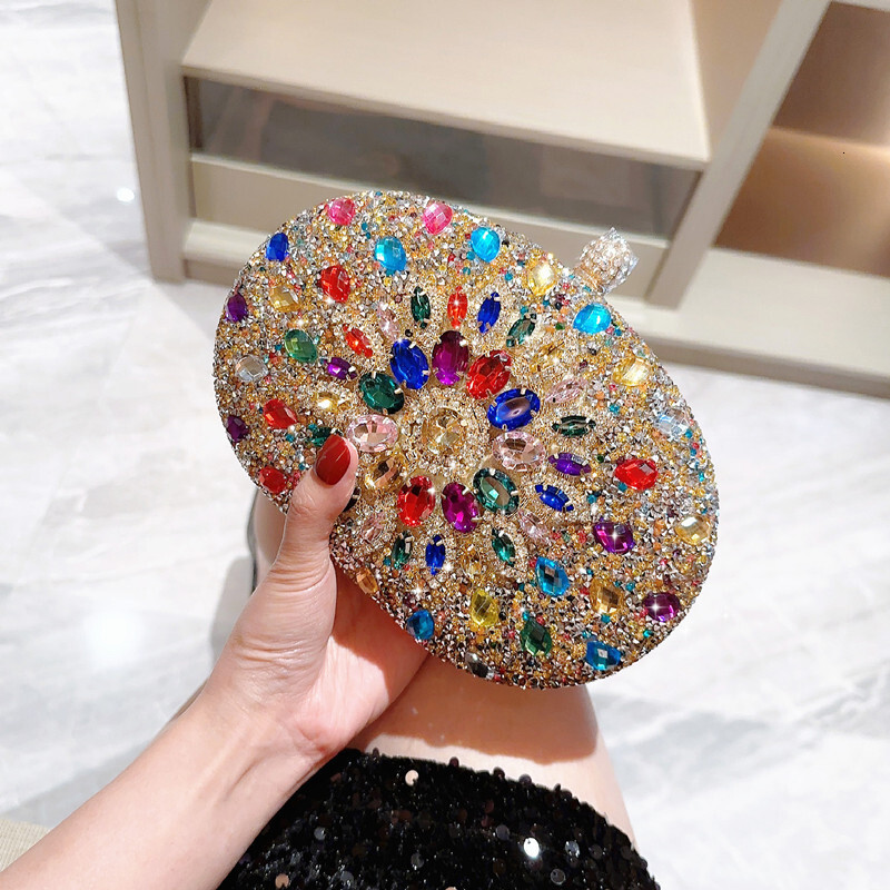 Dia Women Clutch Evening Bag Crystal Ladies Purse Female Sparkly Wallet For Wedding Party