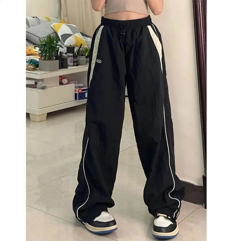 Women Baggy Harajuku Cargo Pants Streetwear Hip Hop Wide Leg Pant Parachute Sweatpants Techwear Joggers Oversized Y2K Trousers 240918