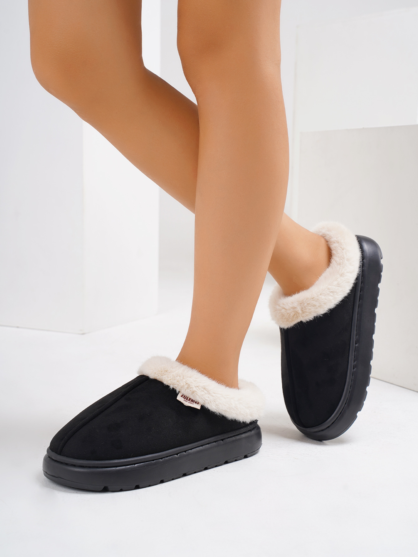 Women's Winter Fleece Slippers: Cozy Anti-Slip Indoor Shoes in Four Trendy Colors