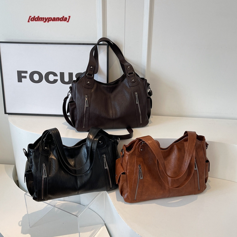 2024 High Quality Women's New Urban Trend Style Shoulder Bag Versatile Casual Large Capacity Commuter ZipperHandbag H6.29#41 ddmypanda ddmypanda
