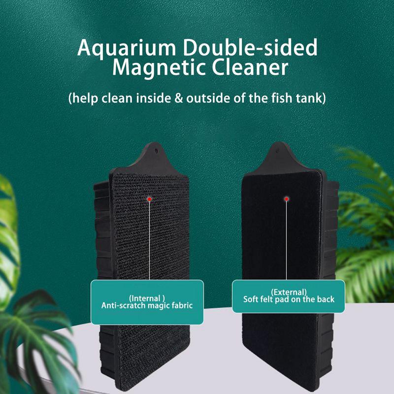Magnetic Aquarium Algae Scraper, Fish Tank Glass Cleaner Brush, Floating Algae Magnet Cleaning Tool Scrubber Brush Algae Remover