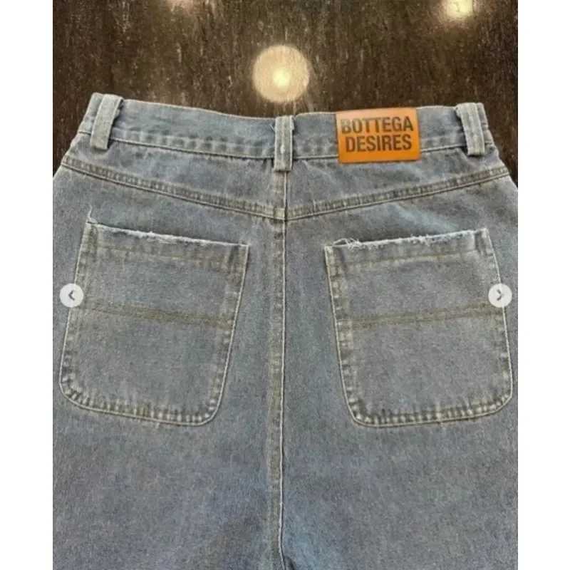 Y2K Street Harajuku Letter Pattern Embroidery Baggy Denim Shorts Men American Style New Fashion Gothic High Waist Short JeansX240914
