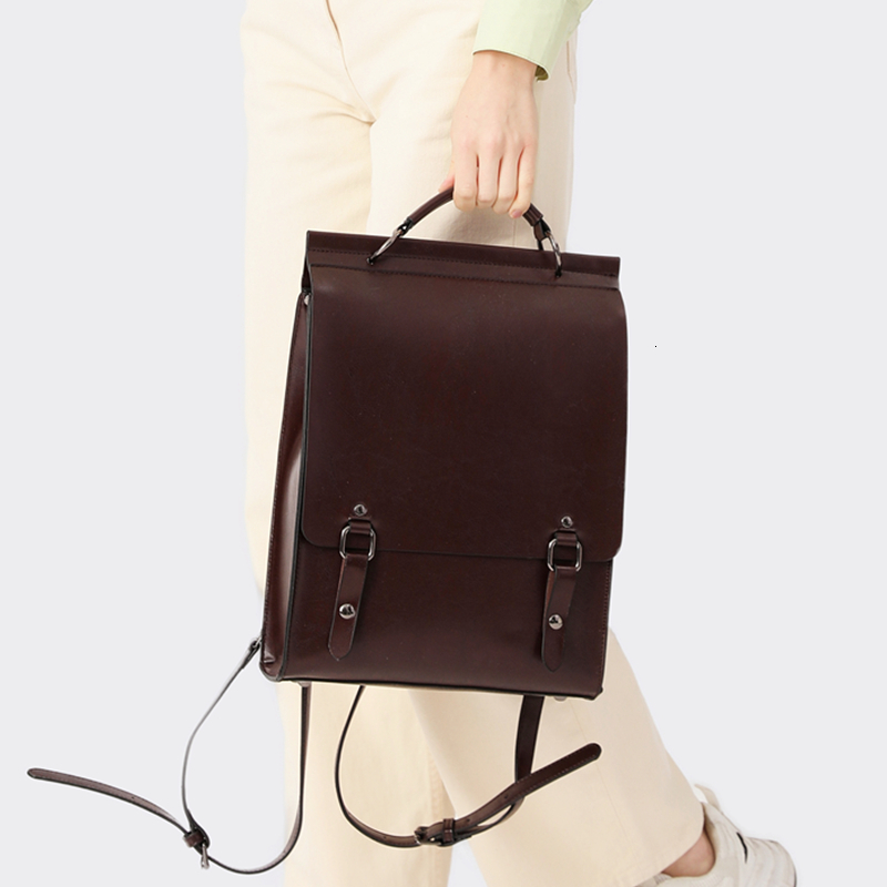 Hifashion Cowhide Genuine Leather Backpack For Women 2024 Trend Designer A4 Student School Travel Work Female Shoulder Bags