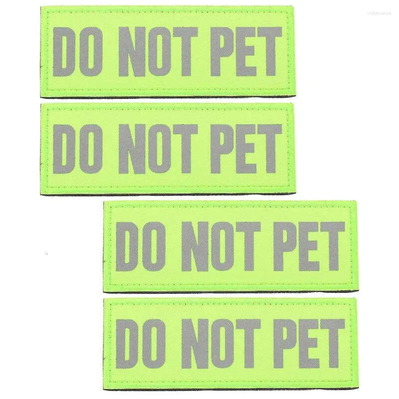 Pcs Dog Collars Service 4 Reflective Patch Tags Patches Puppy Harness Sticky Strap Nylon Labels Es es