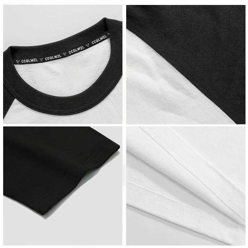 Cotton T Shirt Men Short Sleeve Solid Color T Shirts Hot Summer High Quality Raglan T-shirt Simple Men Tees Korean fashion Z240919