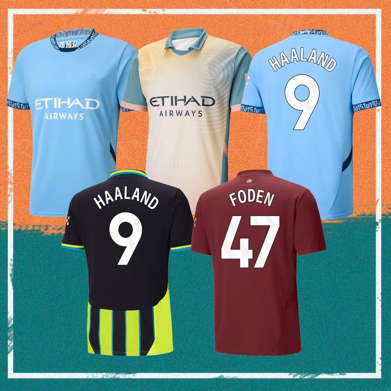 24/25/26 Man City HAALAND DE BRUYNE soccer jersey 2025 Home FODEN J ALVAREZ GREALISH BERNARDO GVARDIOL shirt RUBEN STONES SAVINHO football kids kit uniform