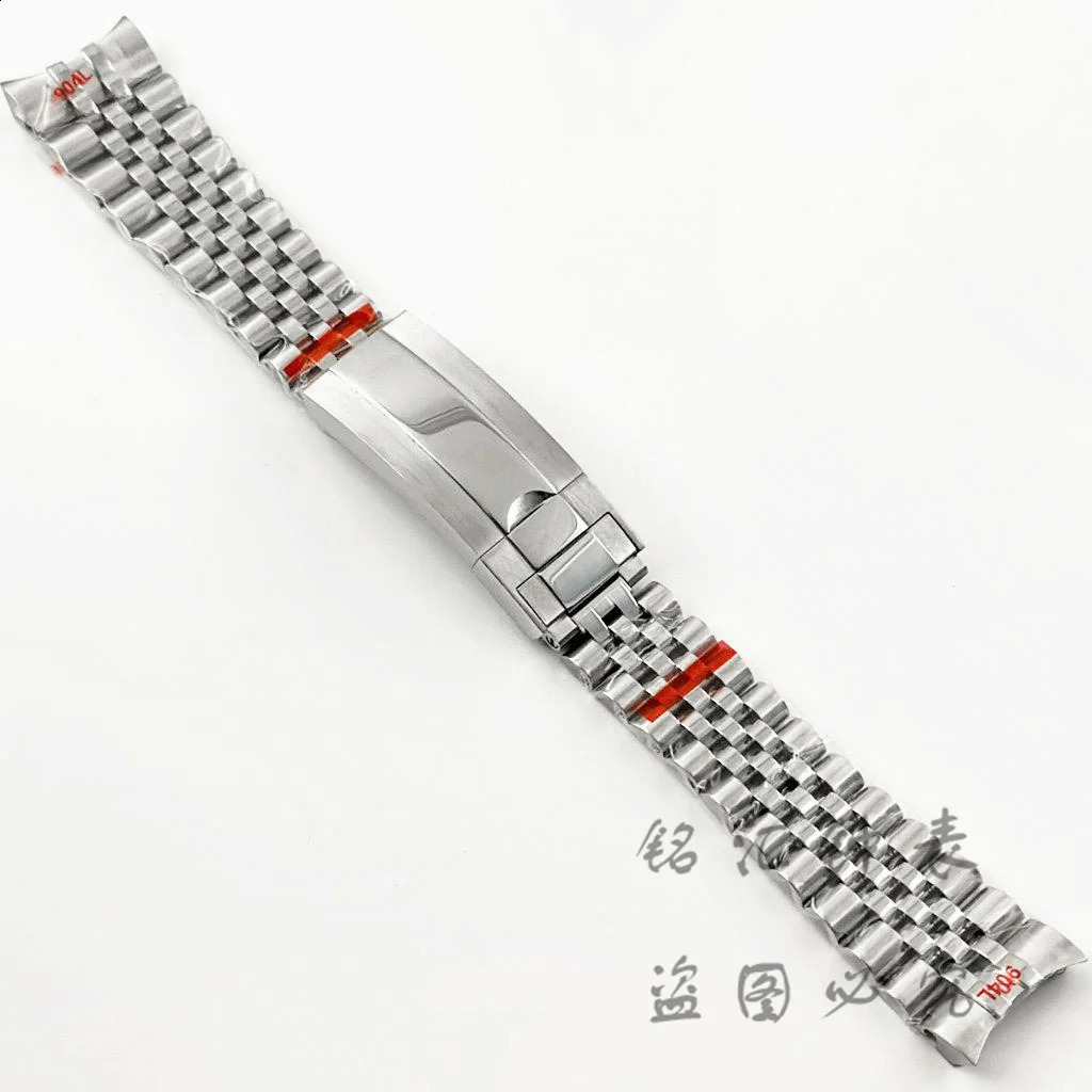 20MM Wide Silver Presidential Solid Bracelet 904L Stainless Steel Lock Wristband Used for Sub Log NH34 NH35 Cases 240911