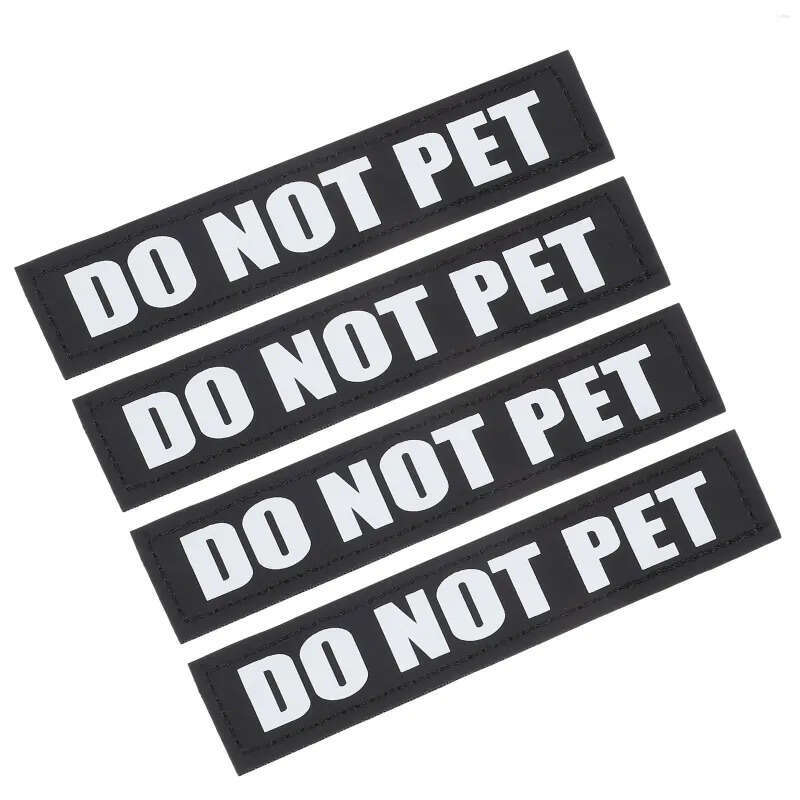 Pairs Dog Harness Collars 2 With Reusable Stickers Tank Tops Patches For Decor Free Removable Tag Reflective