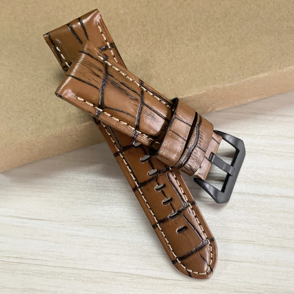 20mm 22mm 24mm 26mm Italian leather strap stainless steel buckle strap wristband 240919