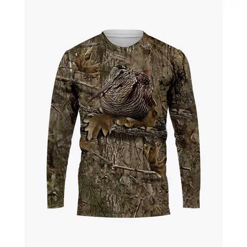 Camouflage Hunting Animals T-Shirts 3D Print Men Woman Long Sleeve T Shirt Oversized Harajuku Pullovers Kids Tees Tops ClothingX240919