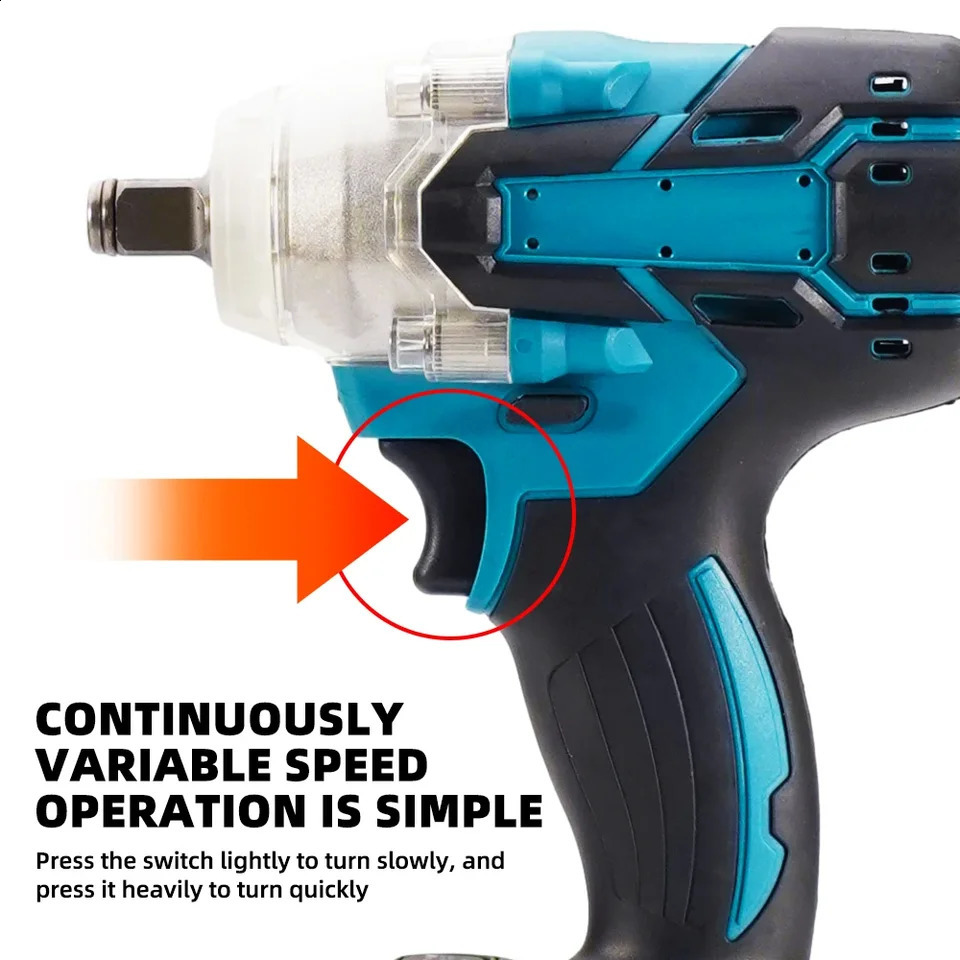 520N m cordless electric impact wrench brushless manual drill socket power tool 388V battery 240913