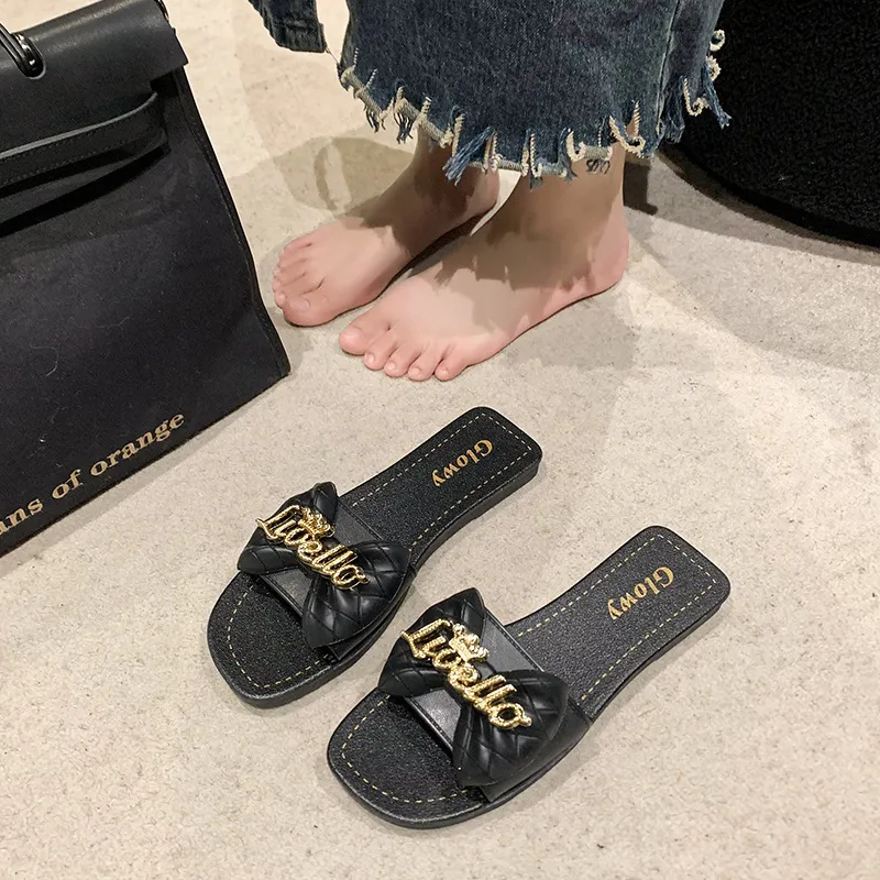 Sandal Lady Summer Flip-Flops Non-Slip Casual Beach Shoes Women Flat Slippers cd3