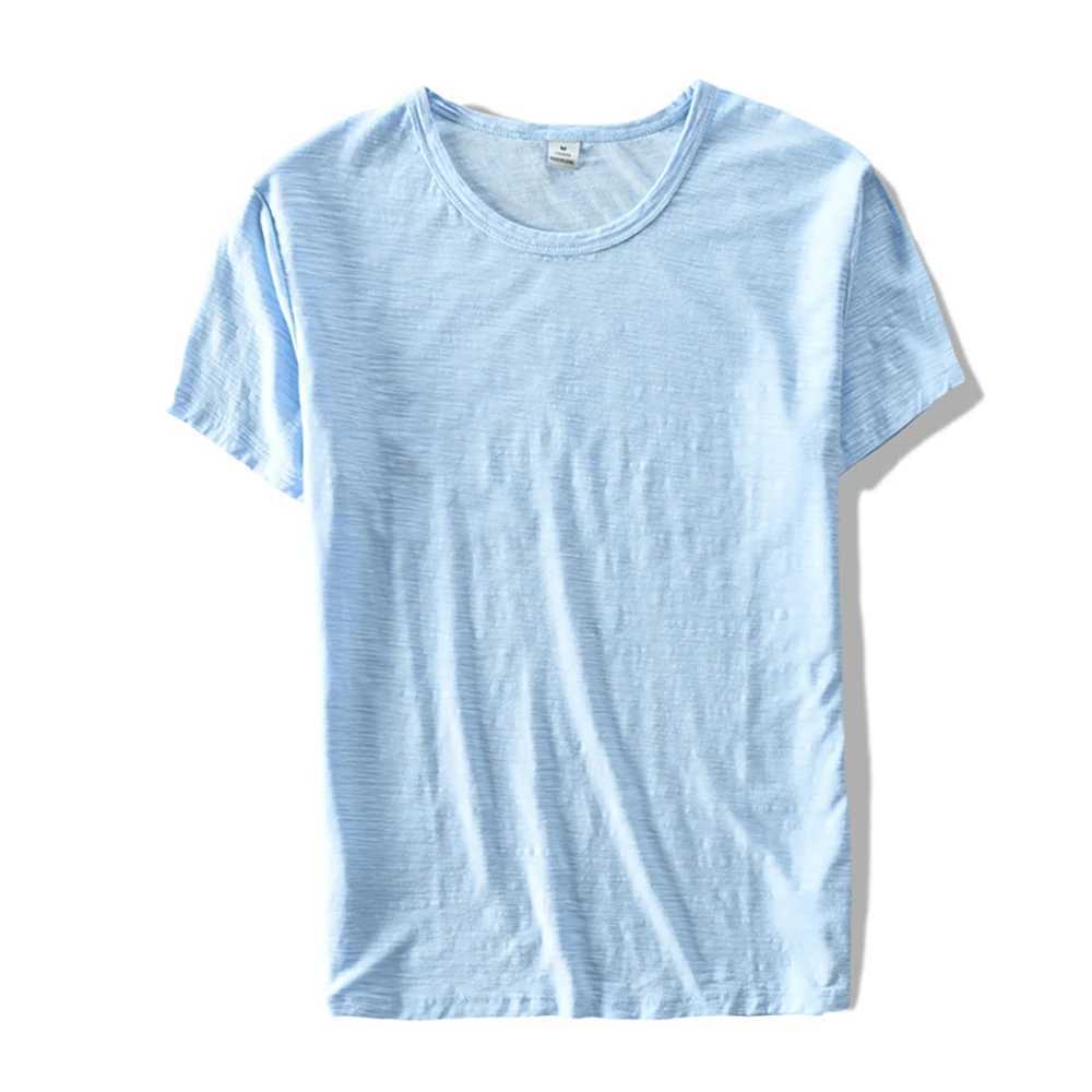 New T Shirt Men Summer 100% Cotton Short Sleeve for Men T-shirt Round Neck Breathable Soft Tops Tees - Size M-XXXL Z240919
