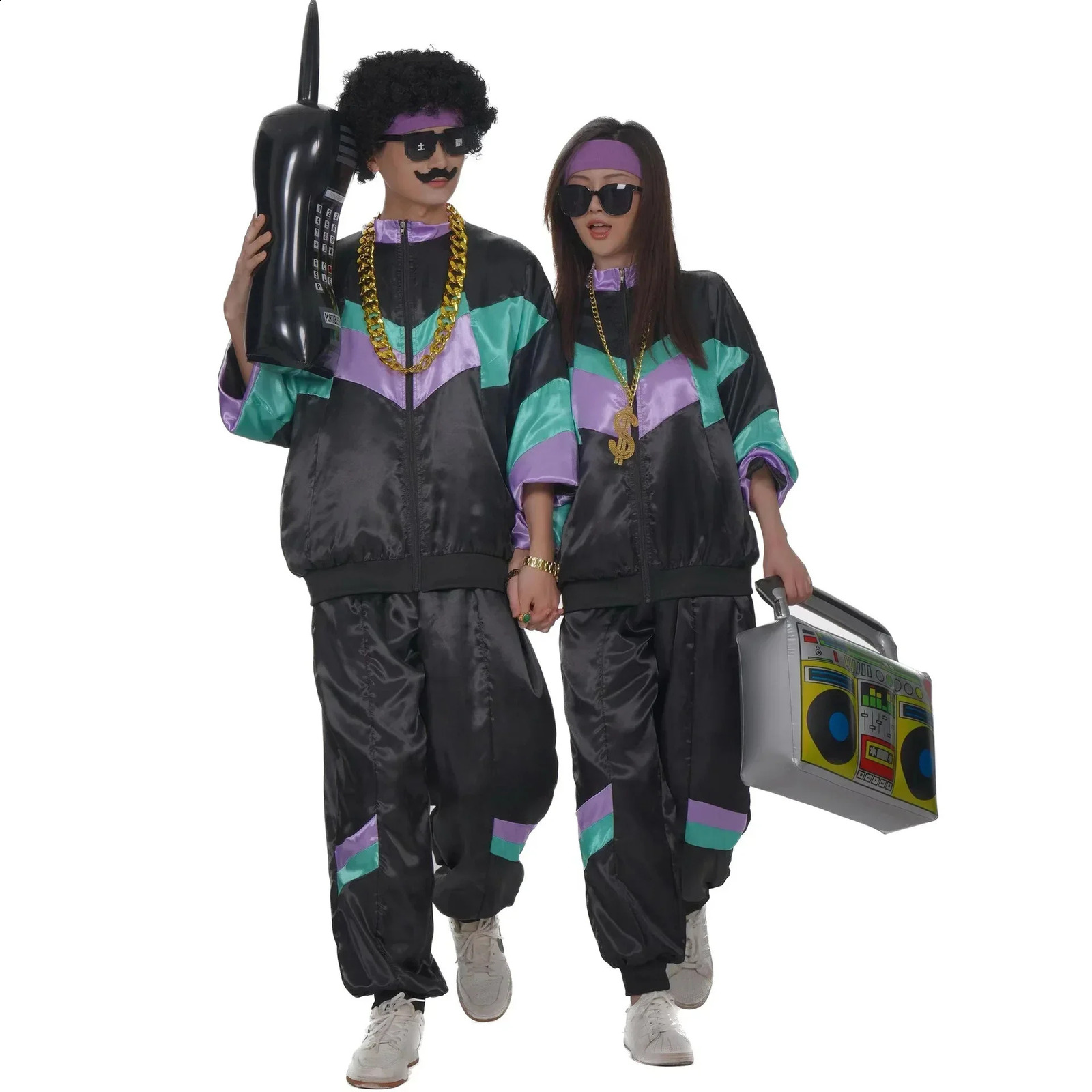 2024 Cos Party Stage Performance Costumes Halloween Costumes 70s Retro Disco Couple Sportswear 240919