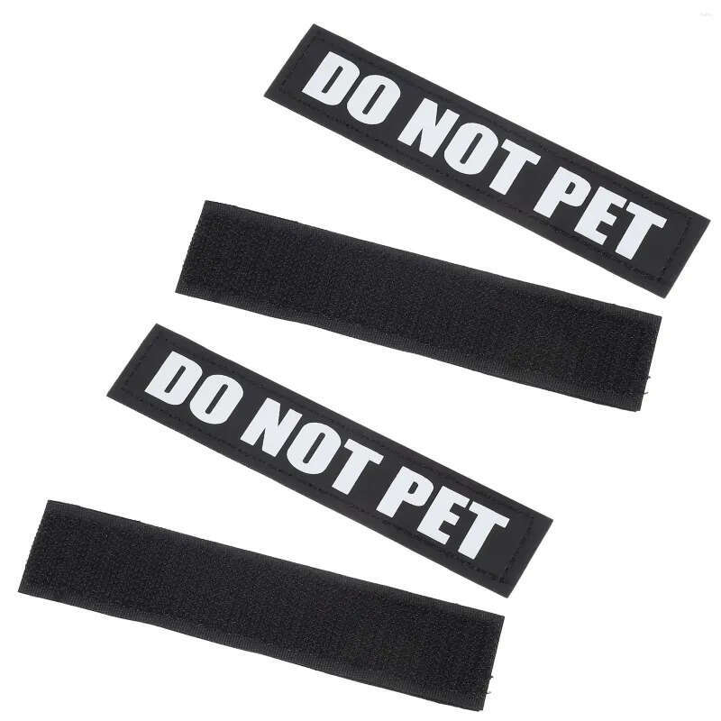 Pairs Dog Harness Collars 2 With Reusable Stickers Tank Tops Patches For Decor Free Removable Tag Reflective