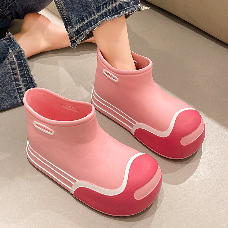 Rain Boots Women's New Waterproof Rubber Shoes Cute Rain Boots Comfortable Garden Work Shoes Kawaii Short Boot Botas