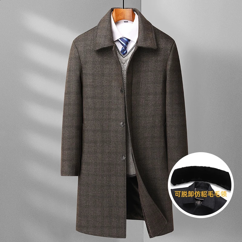 Winter Jacket High Quality Wool Windbreaker for Men Automatic Fashion Thick Warm Wool Coat for Men Full Size M-4XL 240919