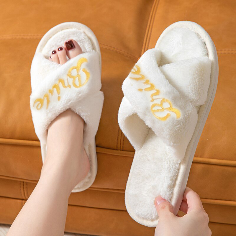 Flurry Female Home Sandal New Years Birthday Gift Best Friend Wedding Bride Bridesmaid Gifts Hotel Slippers