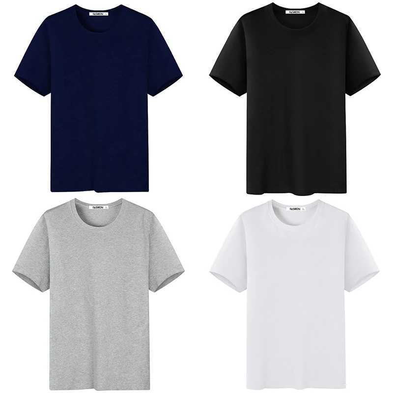 Wholesale Drop-Ship 100% Cotton Summer Soft Slim Short Sleeve T-Shirt Men Plain Tee Standard Blank T Shirt Ins Tees Top Z240919