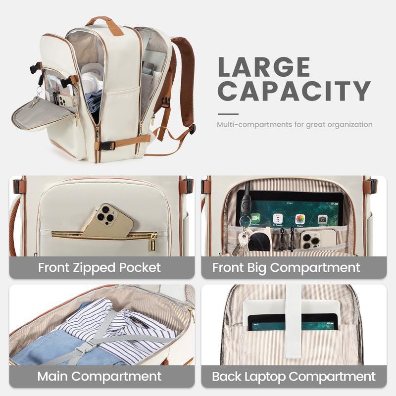 Free Shipping Color Blocked Portable Backpack With 3 Packaging Boxes And Laptop Compartment - Personal Items Designer Friendly Approved Hiking Bag
