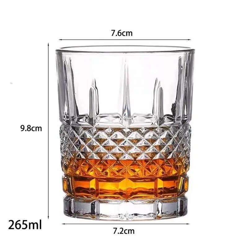 Crystal Whiskey Glasses Glass Wine Old-Fashioned Whisky Brandy Tail Perfect Gift For Couples Beer Rum Style Glassware 11.28 ware