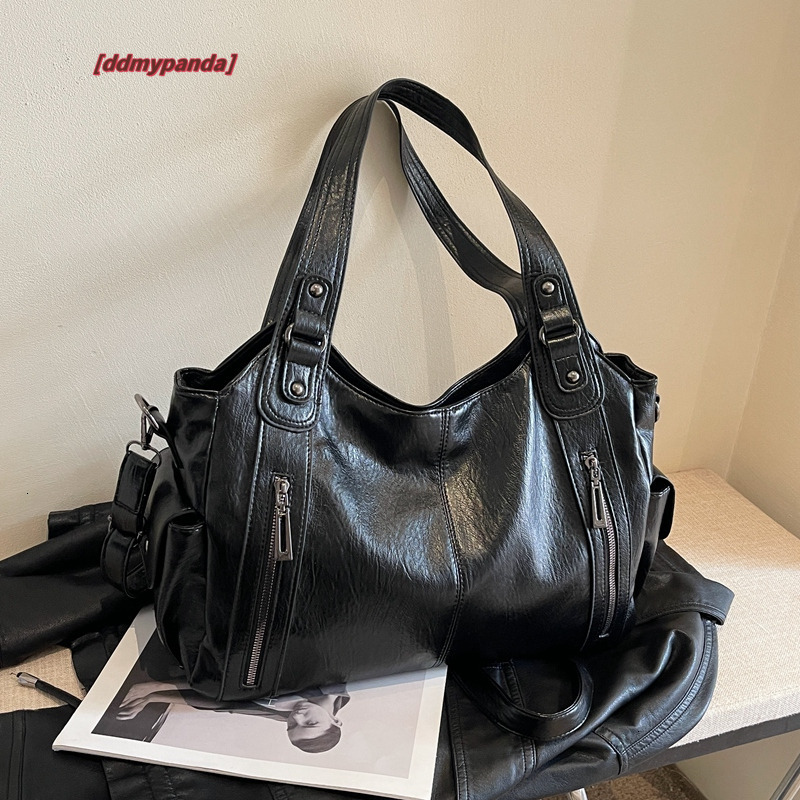 2024 High Quality Women's New Urban Trend Style Shoulder Bag Versatile Casual Large Capacity Commuter ZipperHandbag H6.29#41 ddmypanda ddmypanda