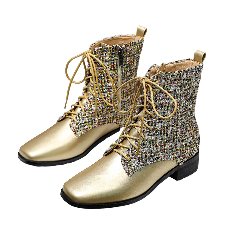 Women's Winter Boots: Trendy Square Toe, Clunky Heel, Comfort Plus Size 35-43 d97d