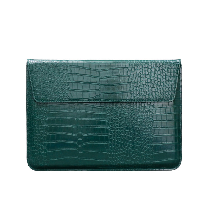 Universal Crocodile Patterned Waterproof Laptop Protective Cover PU Leather Sleeve For Macbook for 9 inch-16.2" Tablets and Laptops