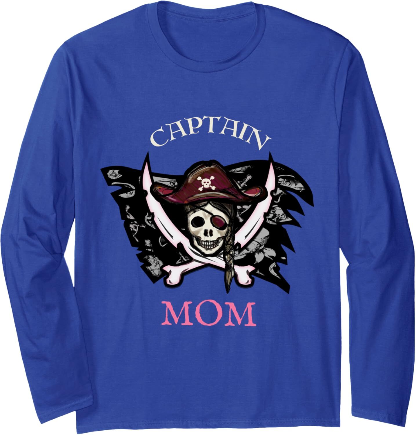 Long Sleeve Shirts for Men sweatshirt Captain Mom Pirate Funny Mother In Charge Sailor Long Sleeve Tee Streetwear Casual tops clothes