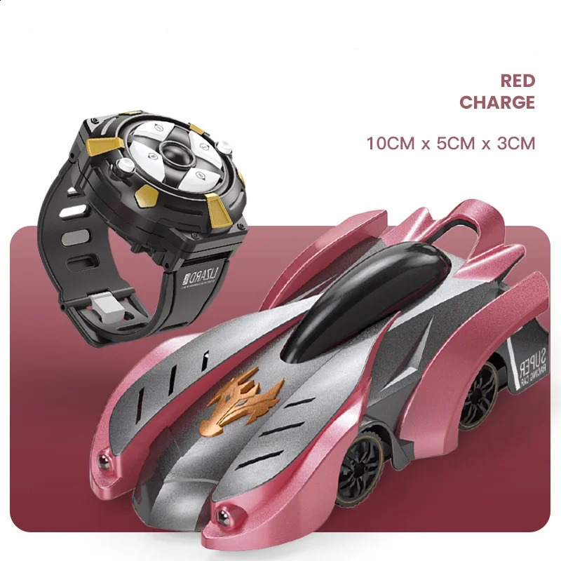 2.4G Anti Gravity Watch Wall Climbing Remote Control Car Electric 360 Rotation Stunt Rc Car Anti Gravity Children Car Toy Gift 240913