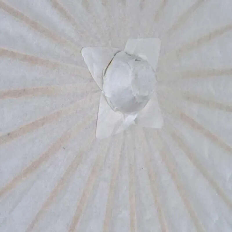 Wedding Umbrella Handmade Diameter 60 Cm Plain White Color Chinese Small Paper Parasol With Bamboo Handle