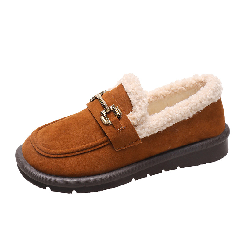 Women's Cozy Fleece Winter Loafers: Warm, Comfy, and Stylish Casual Flat Shoes d972