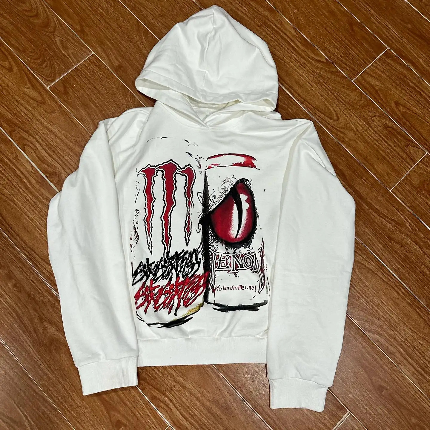 Streetwear Hoodies Harajuku Hip Hop Punk Crying Devil Graphic Print Pullover Hoodie Oversized Sweatshirt Y2K Clothing Men Women 240914