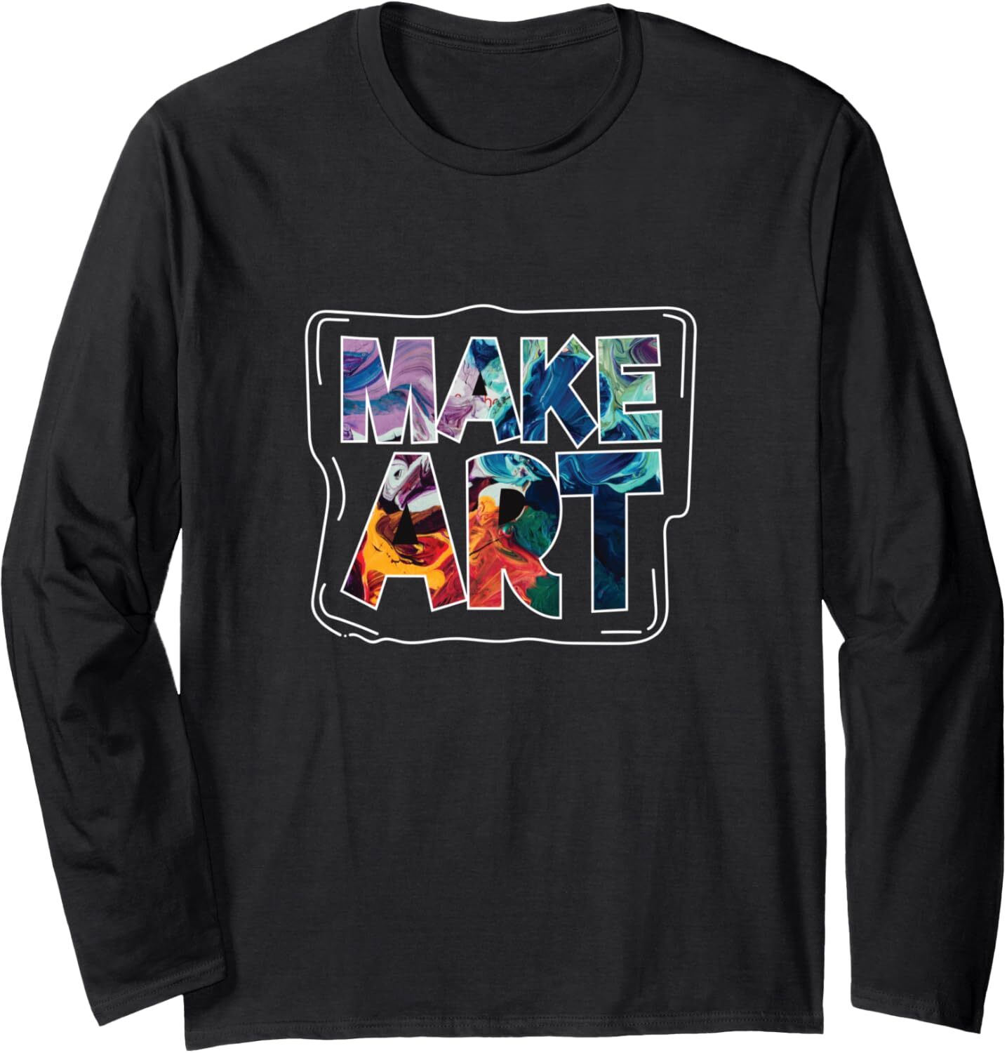 2025S Fashion Designer Shirts For Men Sweatshirt Make Art Funny Artist Artistic Humor Painting Gift Long Sleeve Tee Streetwear Casual Tops Clothes Fas