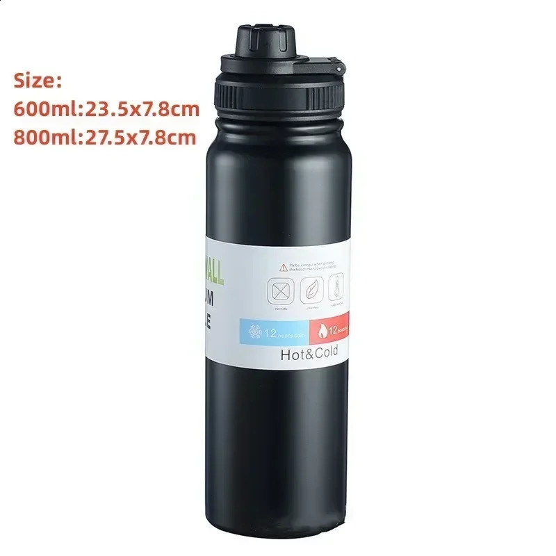 600ML/800ML outdoor portable kettle water bottle with tea filter 304 stainless steel cup leak proof flame movement 240918
