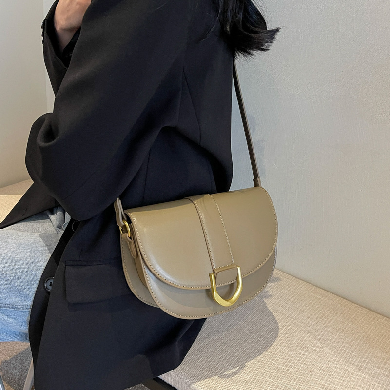 new Small totes handbags high quality shoulder solid color all-in-one underarm saddle messenger bags woman