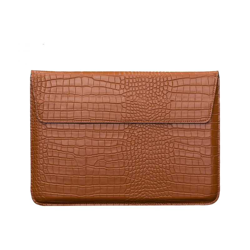 Universal Crocodile Patterned Waterproof Laptop Protective Cover PU Leather Sleeve For Macbook for 9 inch-16.2" Tablets and Laptops