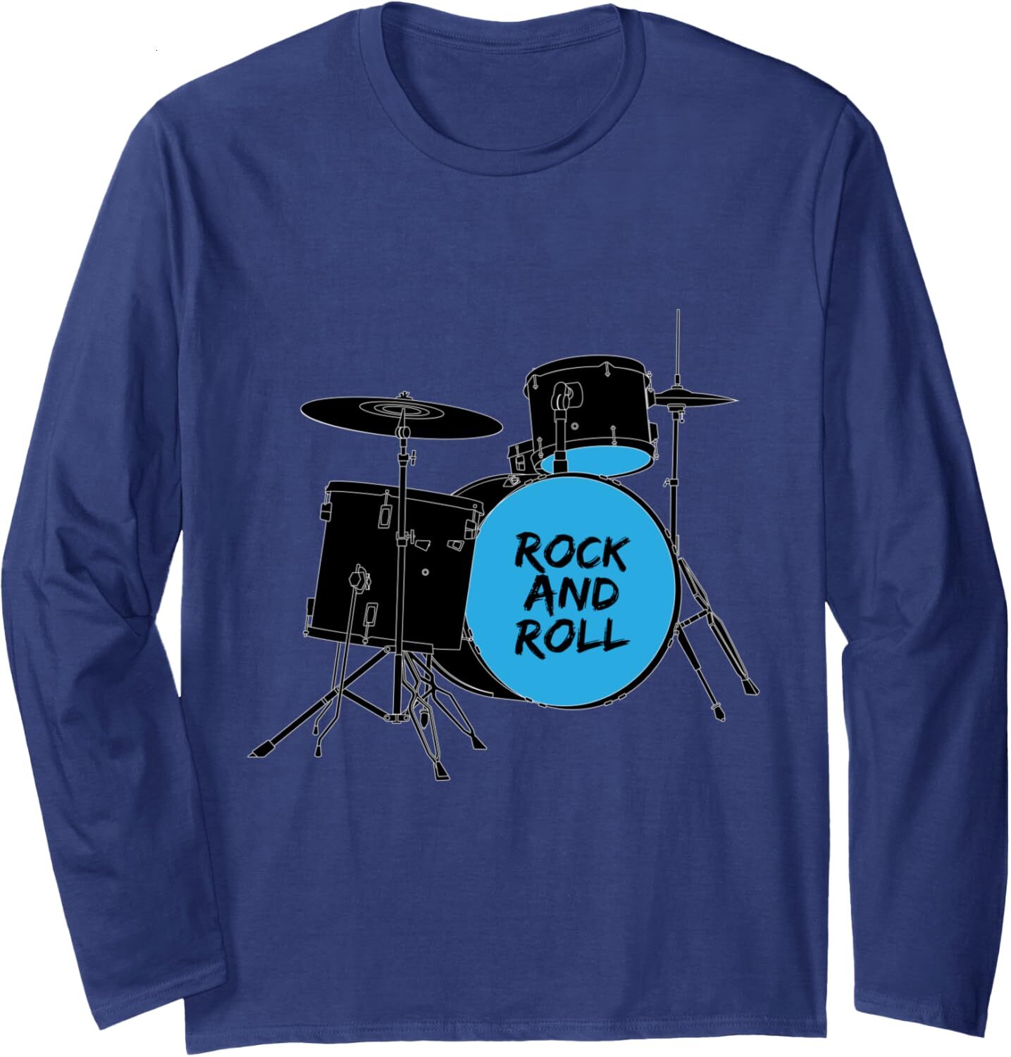 Long Sleeve Shirts for Men sweatshirt Rock And Roll Bass Drums Cool Rock Fan Gift Long Sleeve Tee Streetwear Casual tops clothes fashion
