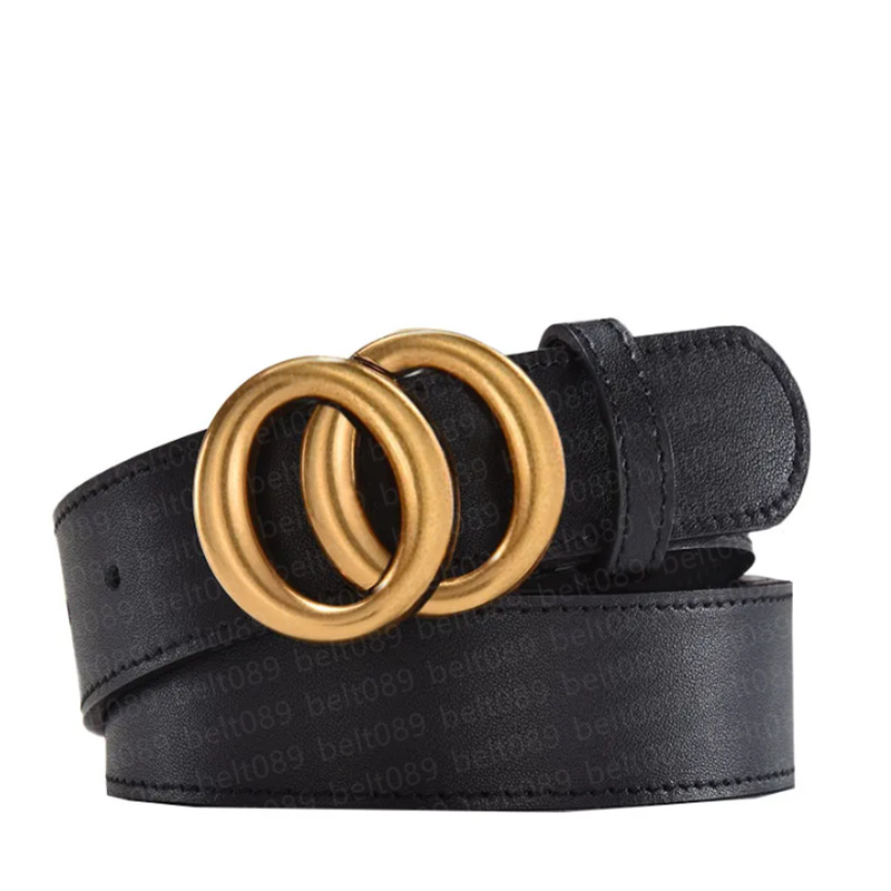 Designer Belt for Men Luxury Women Designer Belts Classic style Black Leather Womens Classic Big Gold Buckle Cowhide mens belts