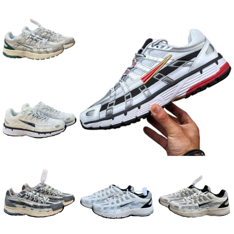 Running shoes 6000 sneakers women's mesh trainning shoes men's breathable designer shoes lace up casual shoes classic brand skate shoes