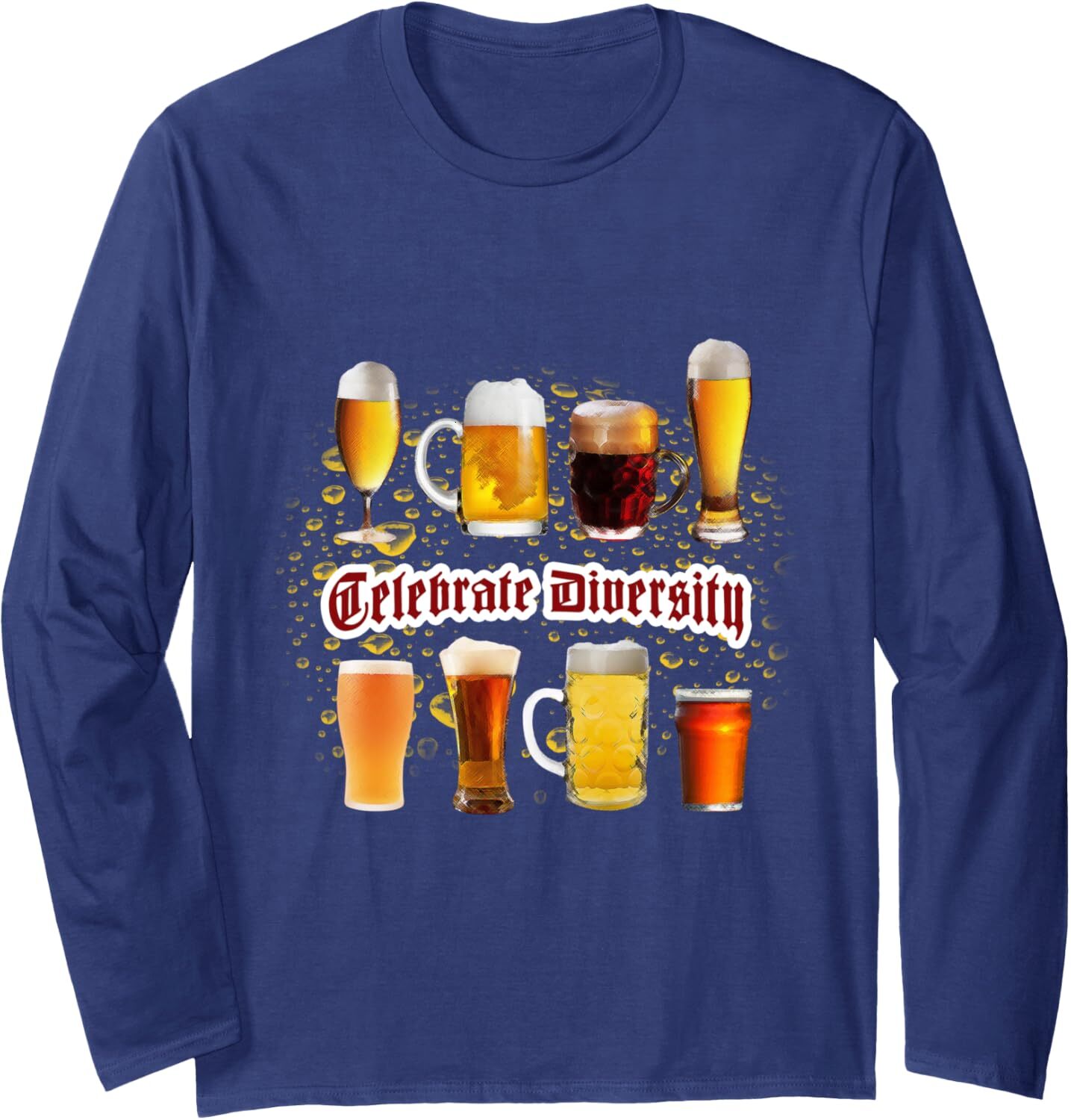 Long Sleeve Shirts for Men sweatshirt Celebrate Diversity Funny Beer Alcohol Drinking Tee Streetwear Casual tops clothes bb