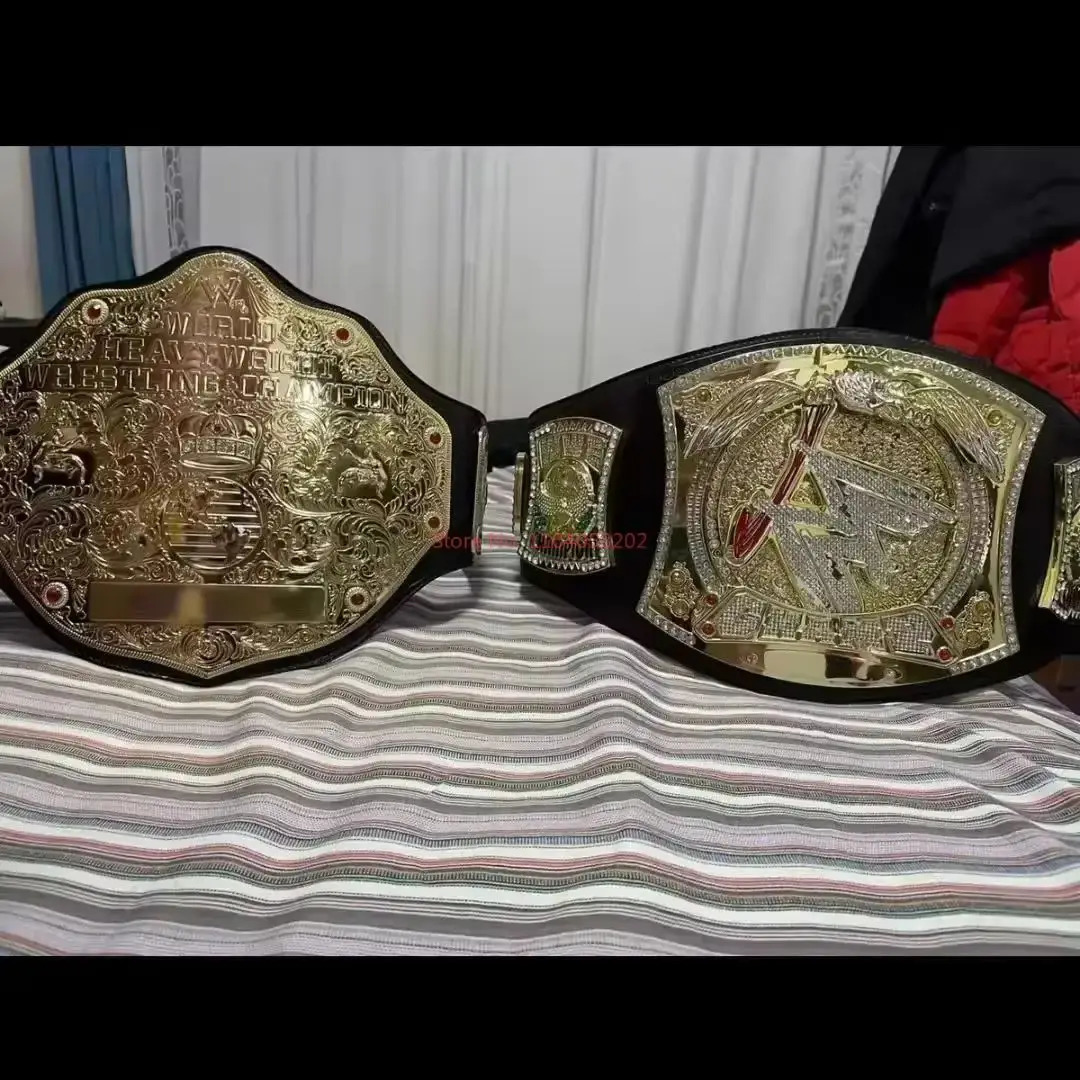 Wrestler 95cm Championship Gold Belt Action Figure Characters Occupation Wrestling Gladiators Belt Anime Figure Toys Cool Gifts 240910